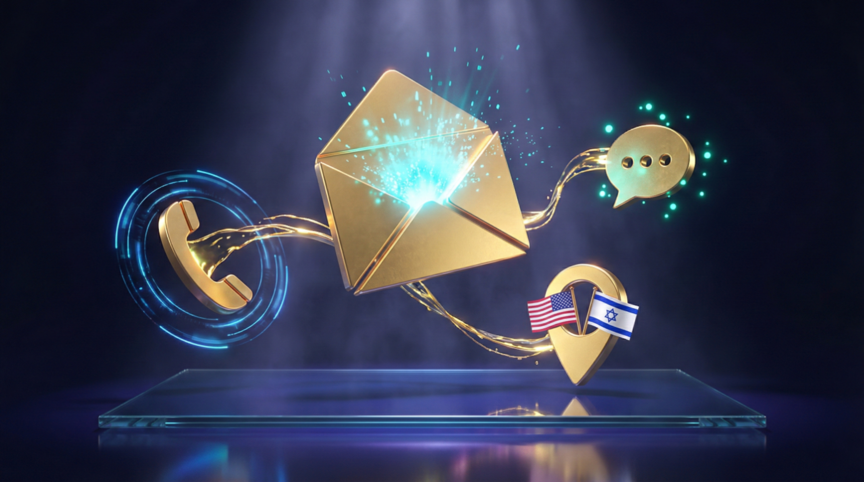 Contact Gotham Site Studio illustration with communication icons