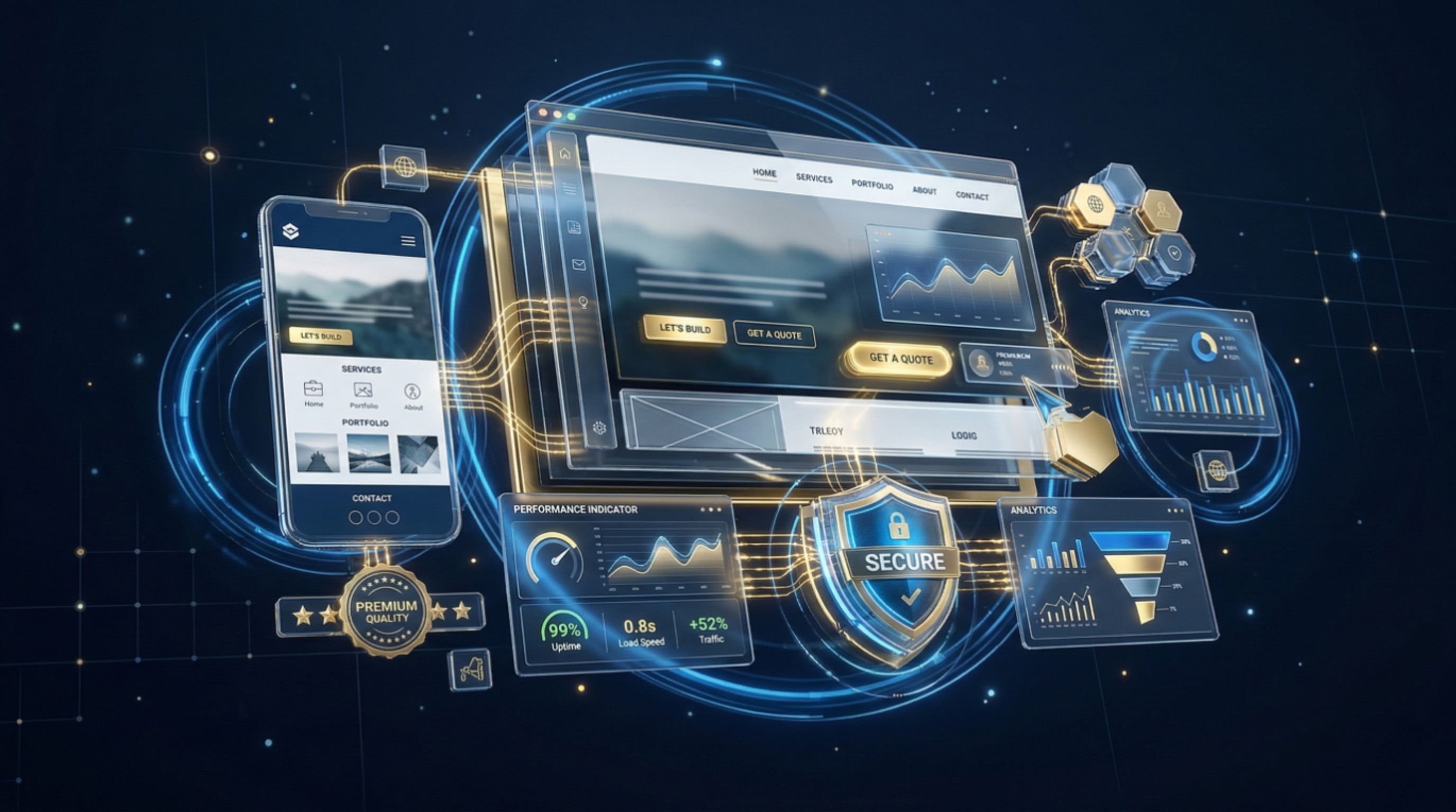 Custom app development illustration